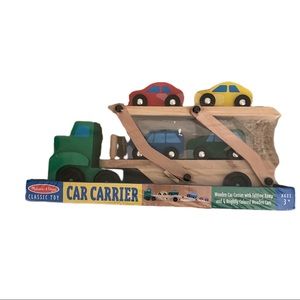 Melissa & Doug Car Wooden Carrier Truck & Cars NWT